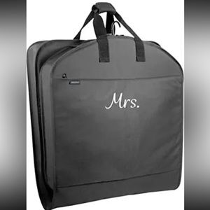 WallyBags Garment Bag 52-Inch Deluxe Travel Pockets Black-M2